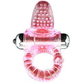 anneau vibrant rose en ABS avec stimulateur clitoridien et 10 rythmes de vibration, flexible et rechargeable