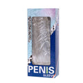 Couvercle de pénis en silicone transparent 13 cm avec texture nodules pour sensations intenses