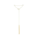 BIJOUX - MAGNIFIQUE COLLIER EN MÉTAL FRANGES DORÉES