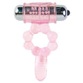 BAILE - anneau silicone rose avec double vibration et 10 rythmes de vibration pour stimulation clitoridienne et anale