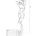 PASSION - FEMME BS016 BODYSTOCKING BLANC TAILLE UNIQUE