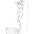 PASSION - FEMME BS019 BODYSTOCKING NOIR TAILLE UNIQUE
