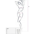 PASSION - FEMME BS024 BODYSTOCKING BLANC TAILLE UNIQUE