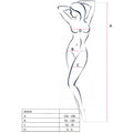 PASSION - FEMME BS034 BODYSTOCKING BLANC TAILLE UNIQUE