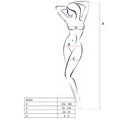 PASSION - FEMME BS045 BODYSTOCKING BLANC TAILLE UNIQUE