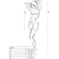 PASSION - FEMME BS027 BODYSTOCKING STYLE ROBE NOIR TAILLE UNIQUE