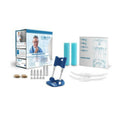 Extenseur de pénis AndroExtender dispositif médical avec tiges métalliques, anneau plastique, accessoires et guide d'instructions.