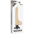 BASECOCK - Gode Vibrant Réaliste 2-en-1 Ventouse 18,5cm Flexible