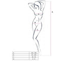PASSION - FEMME BS046 BODYSTOCKING NOIR TAILLE UNIQUE