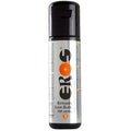 Bouteille de 100 ml de lubrifiant sans graisse EROS Niveau Étendu 3, incolore et compatible avec préservatifs en latex.